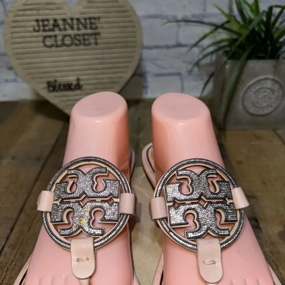 Tory Burch Miller pave Sandals shell pink Size 10